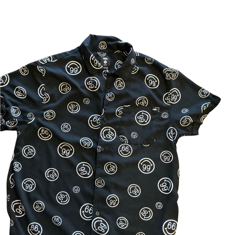 Vans Black and White Patterned Men's Shirt